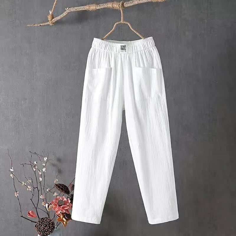 GINA - LOCKERE BAUMWOLLHOSE MIT GERADEM SCHNITT - Image 4