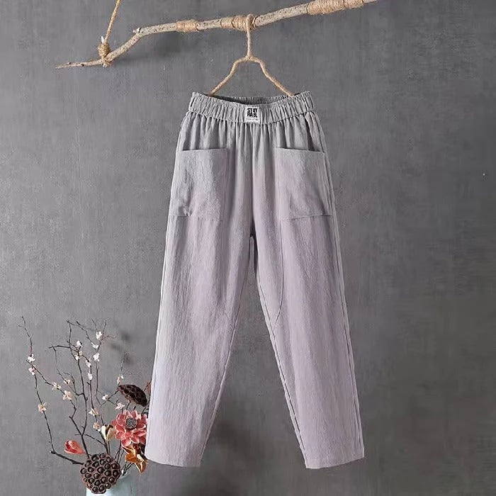 GINA - LOCKERE BAUMWOLLHOSE MIT GERADEM SCHNITT - Image 6