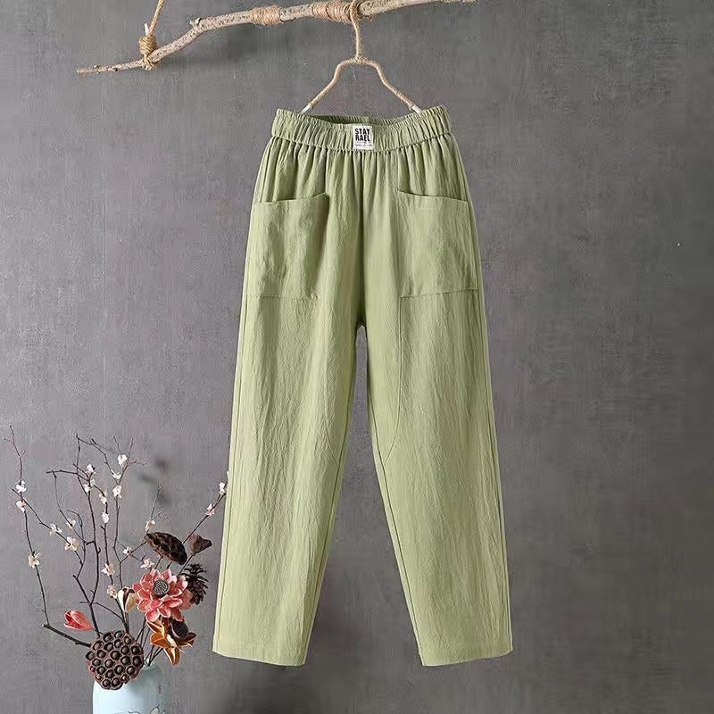 GINA - LOCKERE BAUMWOLLHOSE MIT GERADEM SCHNITT - Image 7