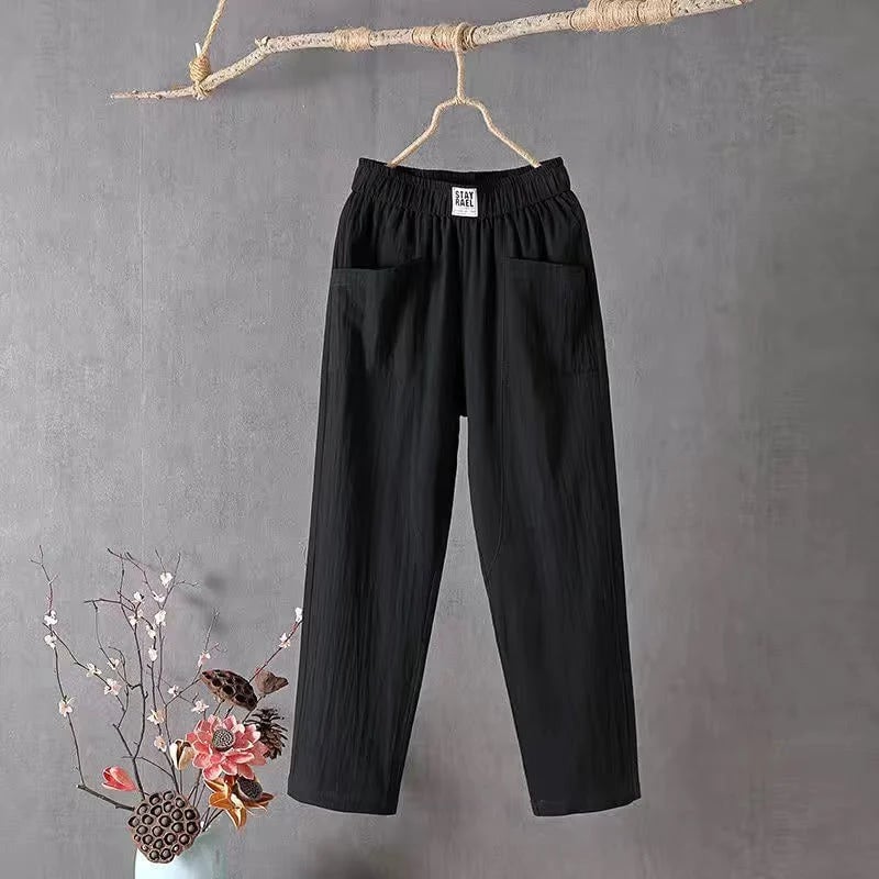 GINA - LOCKERE BAUMWOLLHOSE MIT GERADEM SCHNITT - Image 8