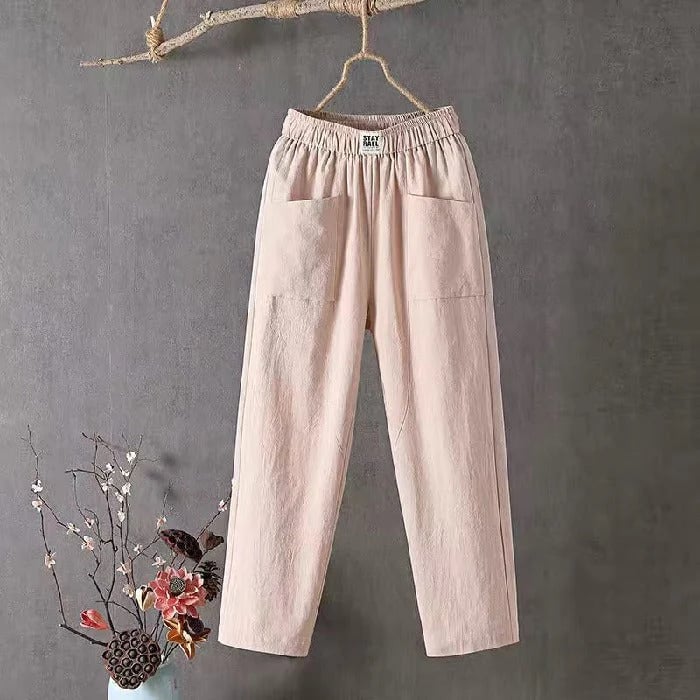GINA - LOCKERE BAUMWOLLHOSE MIT GERADEM SCHNITT - Image 9