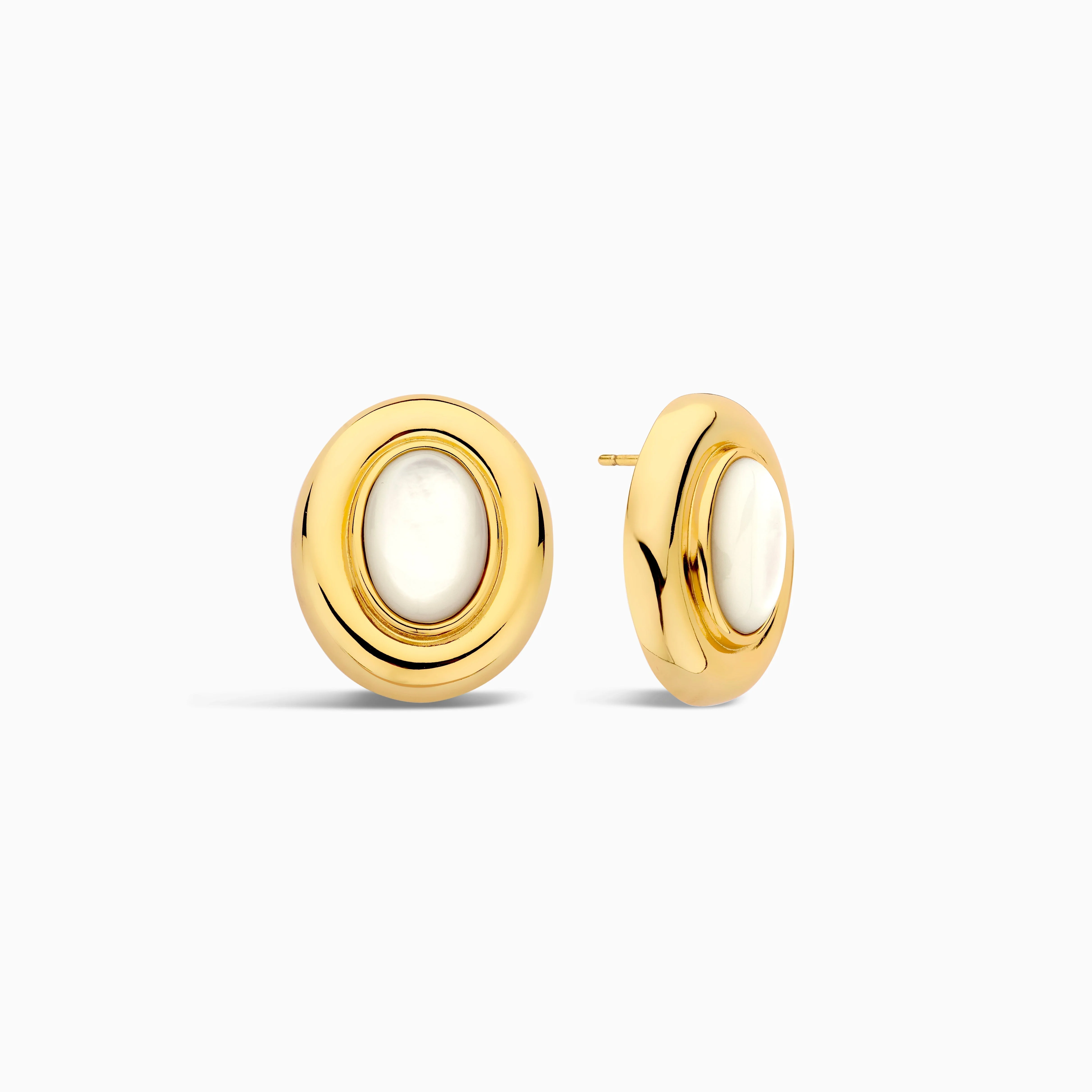 Giselle Gold Pearl Earrings - Image 2