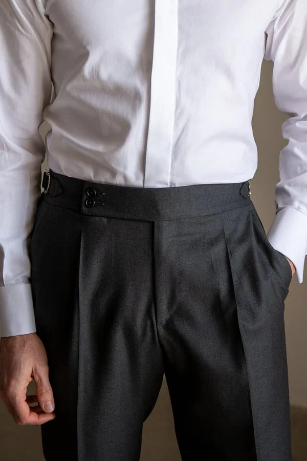 GiulioFontana | Einfarbige Gerade Casual Hose