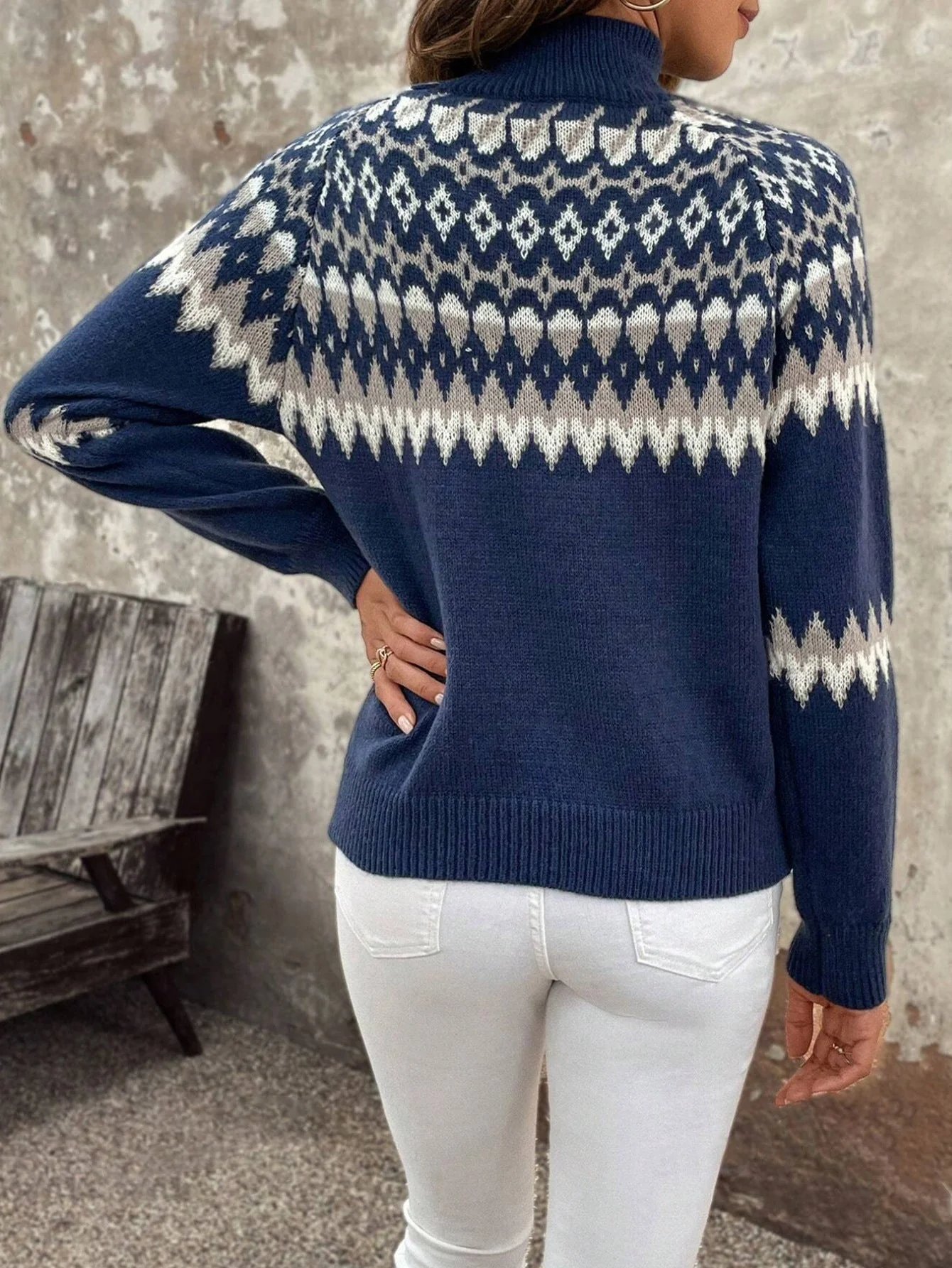 Giyann Jacquard-Strick-Rollkragenpullover - Image 4