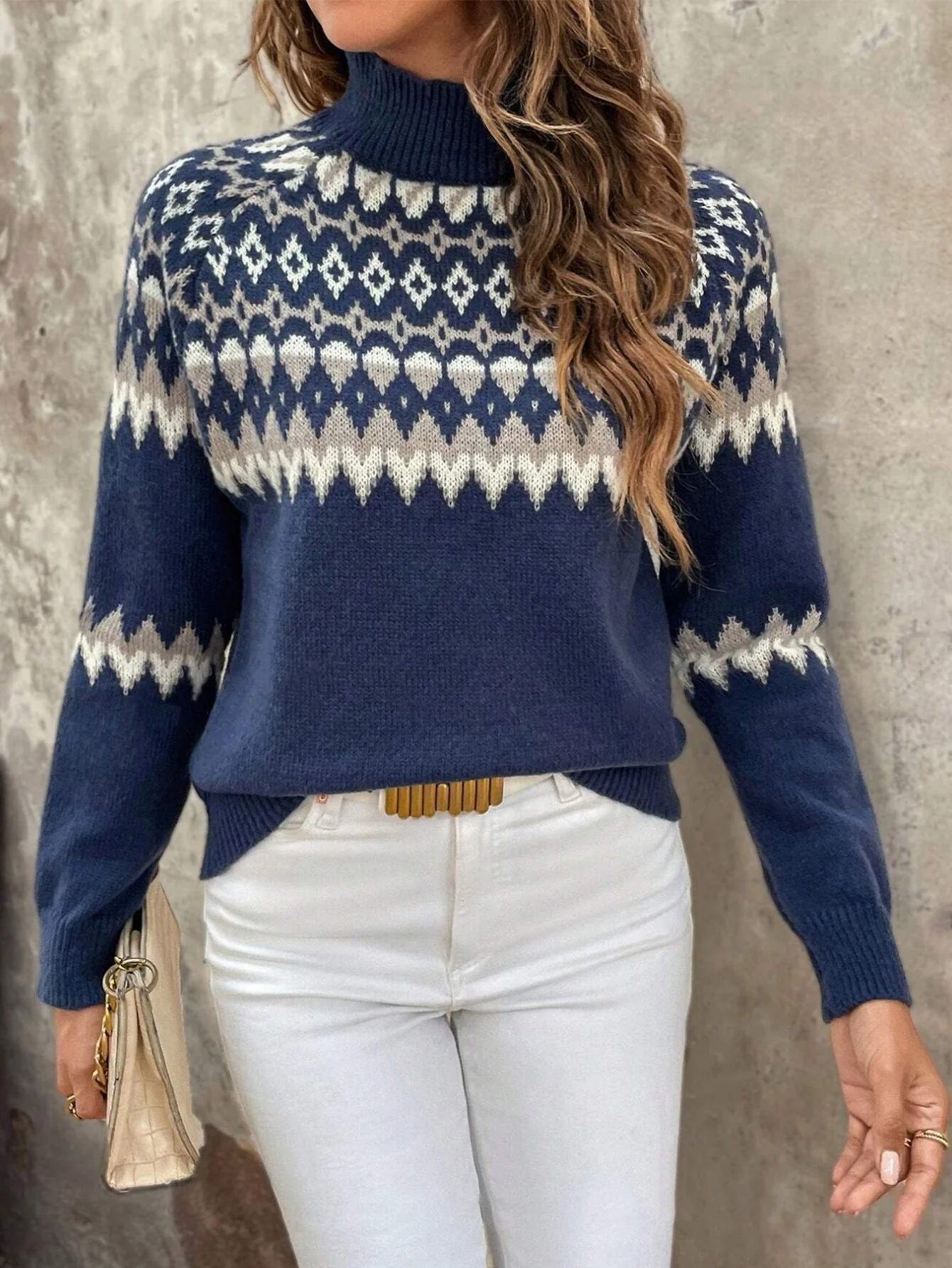 Giyann Jacquard-Strick-Rollkragenpullover - Image 5