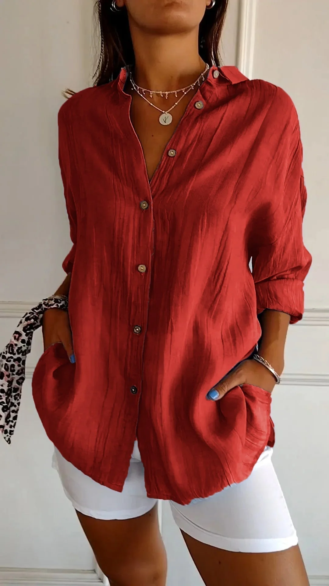 Glamora | Elegante maßgeschneiderte Bluse aus hochwertigem Stoff - Image 8