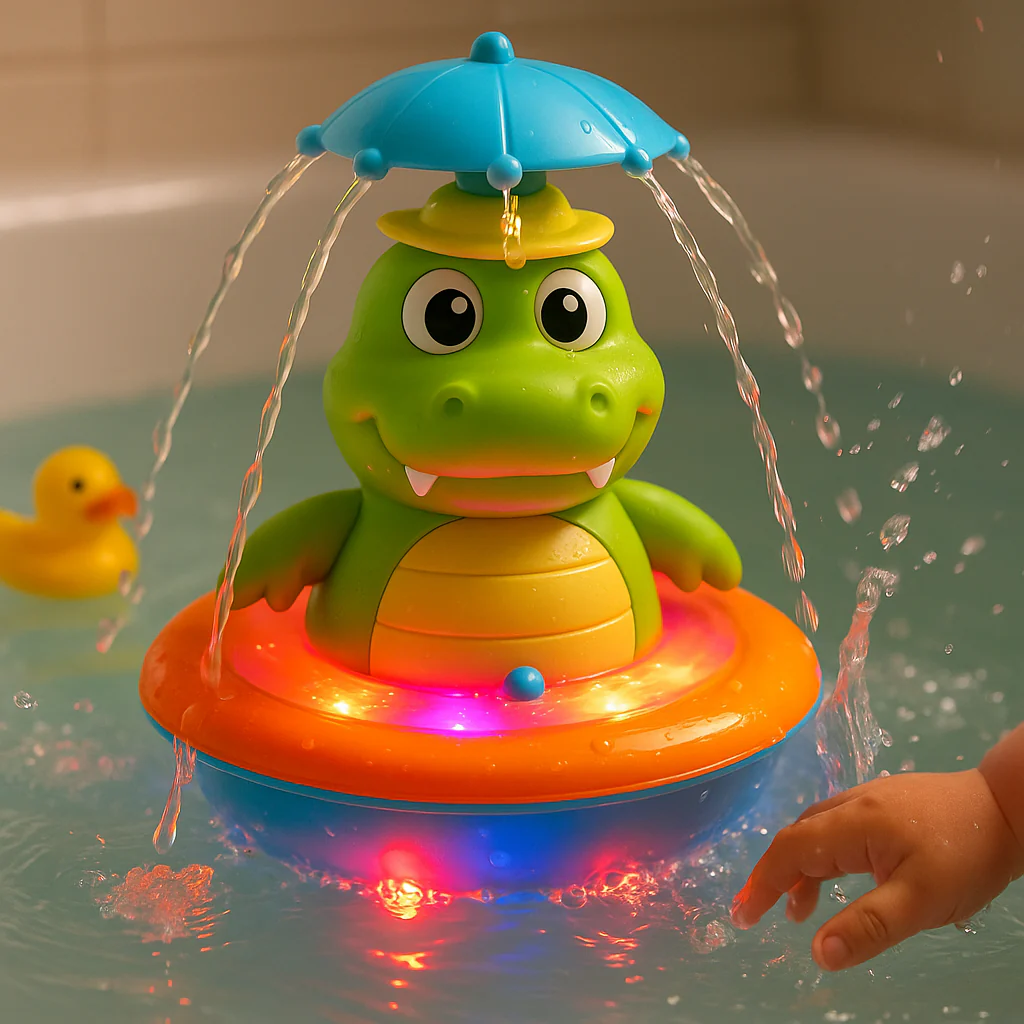GlowGator | Leuchtendes, schwimmendes Krokodil-Badespielzeug für spannende Wasserspiele