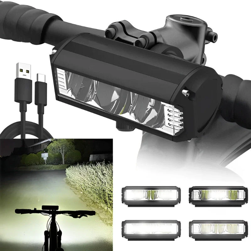 GlowSecure USB wiederaufladbare LED-Radlampe – Wasserdicht und ultrahelles Sicherheitslicht - Image 3