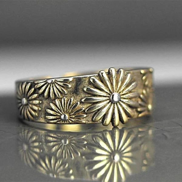 Gold Gänseblümchen Ring - Image 3