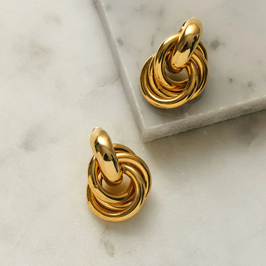 Goldene Aussage Ohrstecker