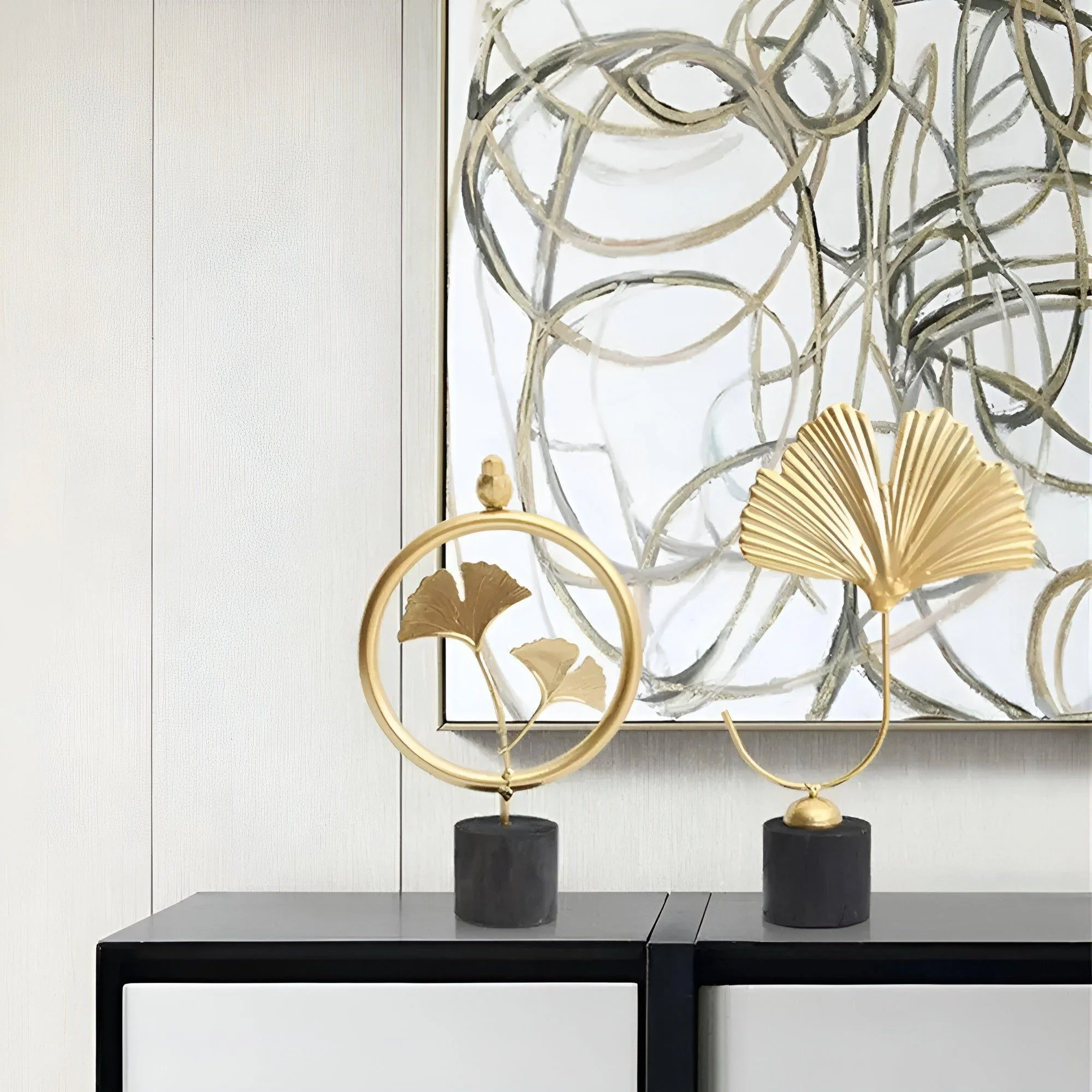 GoldenGrove – Minimalistische Ginkgo-Blatt Skulptur für eleganten natürlichen Charme - Image 4