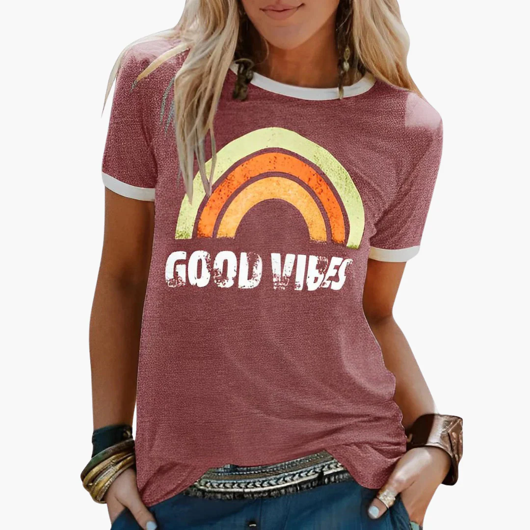 Good Vibes Grafik-T-Shirt - für Frauen im Casual-Stil - Image 3