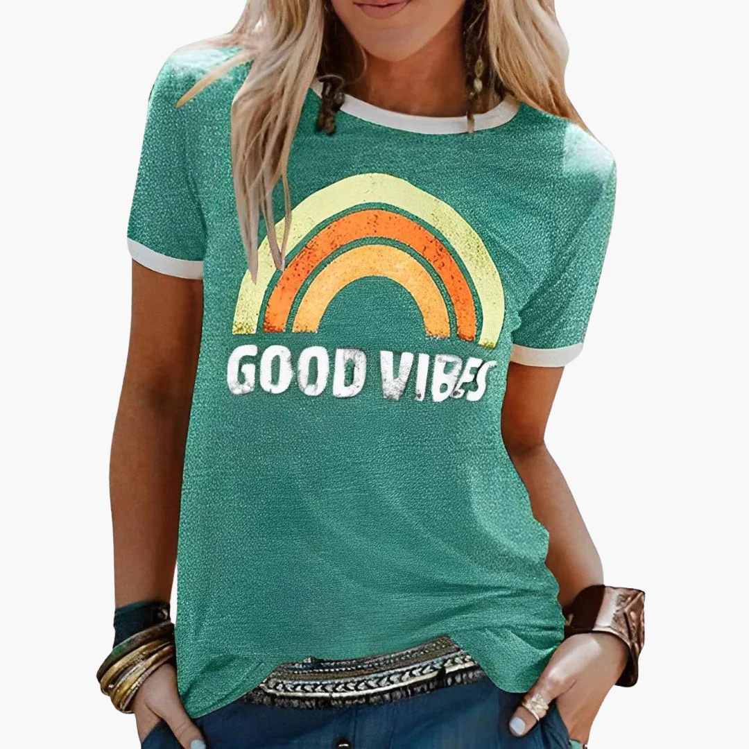 Good Vibes Grafik-T-Shirt - für Frauen im Casual-Stil - Image 4