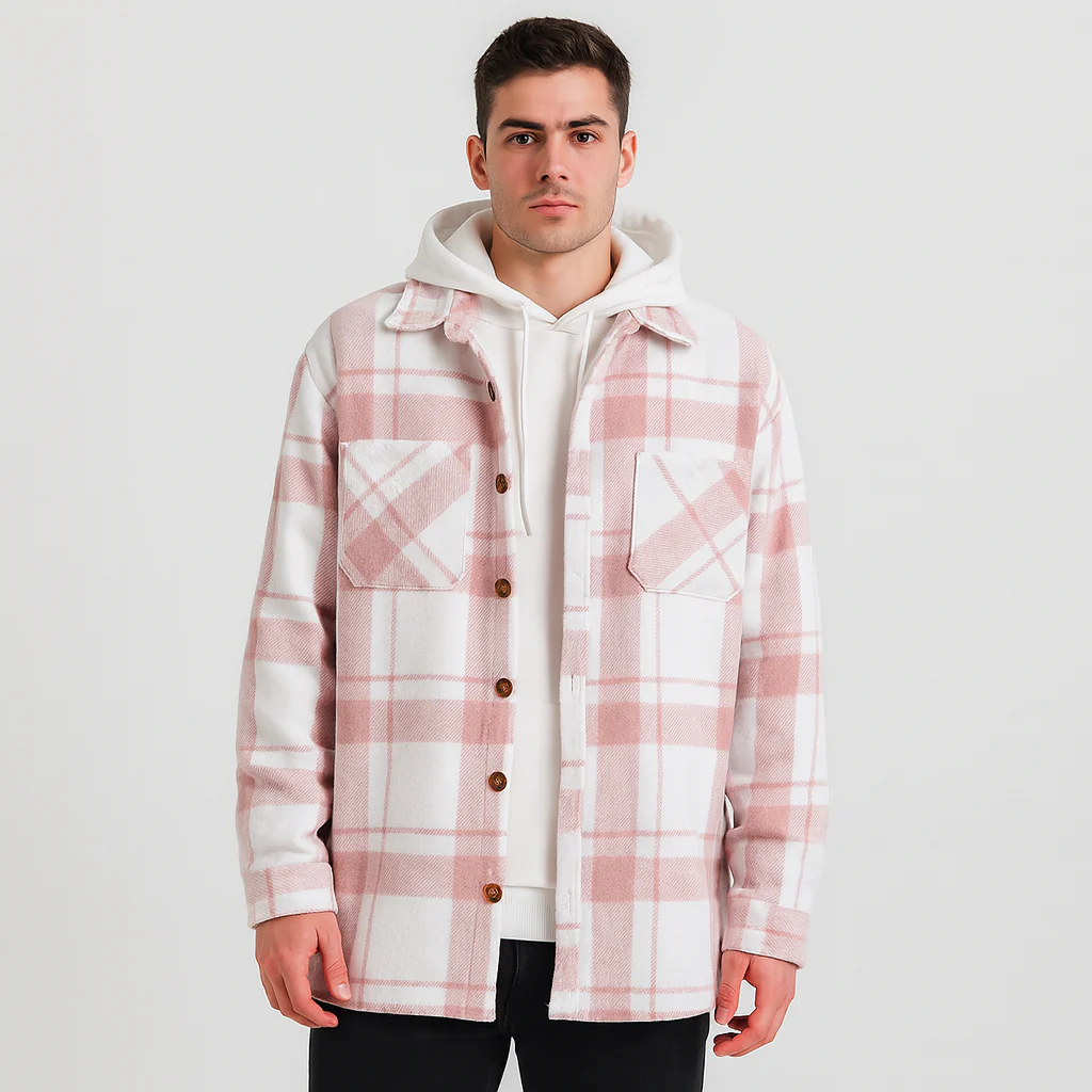 Grayson Herren Karomantel – Lässige Streetwear-Jacke mit Revers