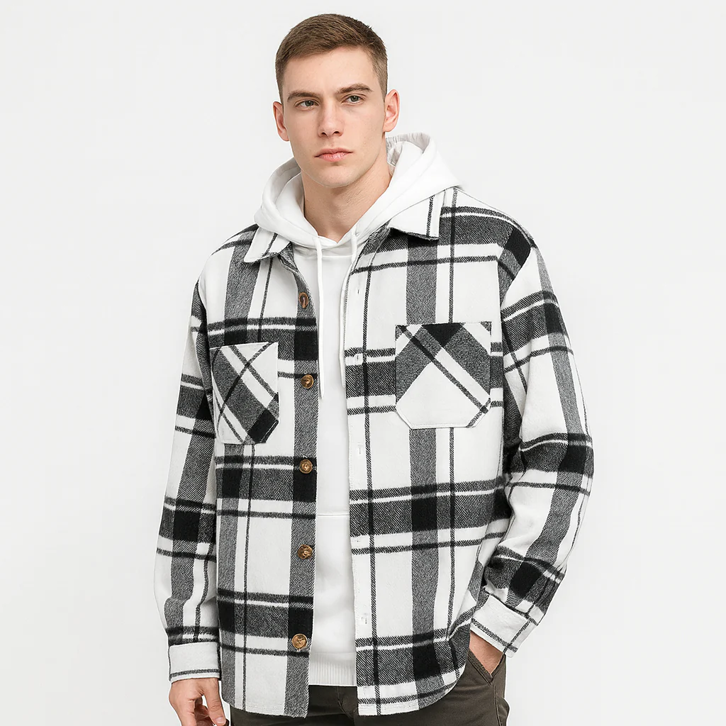 Grayson Herren Karomantel – Lässige Streetwear-Jacke mit Revers - Image 2