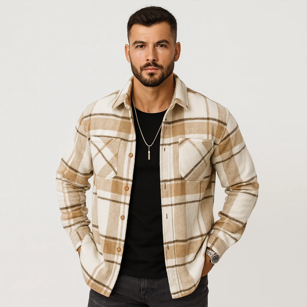 Grayson Herren Karomantel – Lässige Streetwear-Jacke mit Revers - Image 4