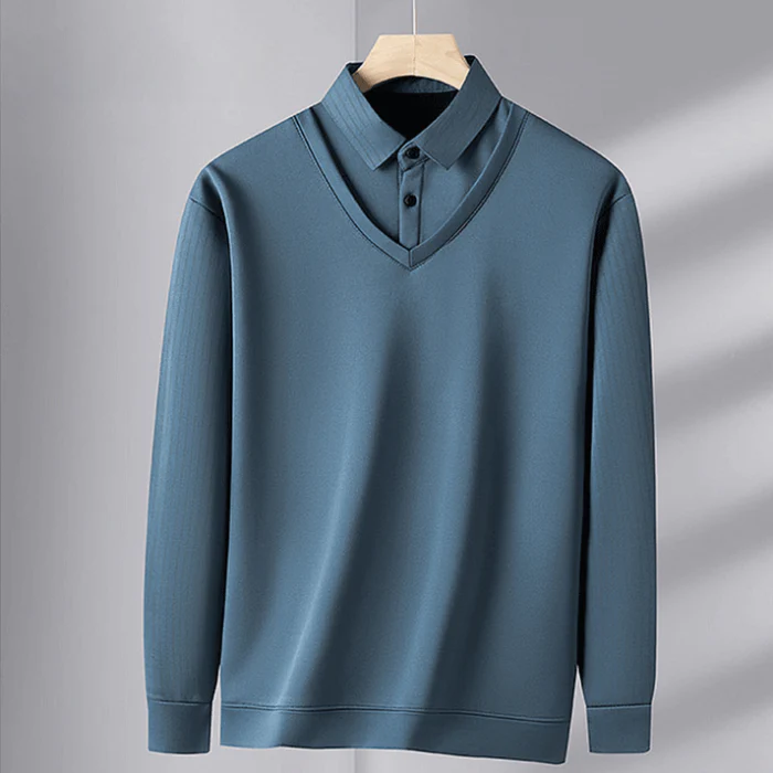 GREGOR - PULLOVER MIT HEMDKRAGEN - Image 13