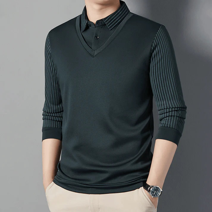 GREGOR - PULLOVER MIT HEMDKRAGEN - Image 4