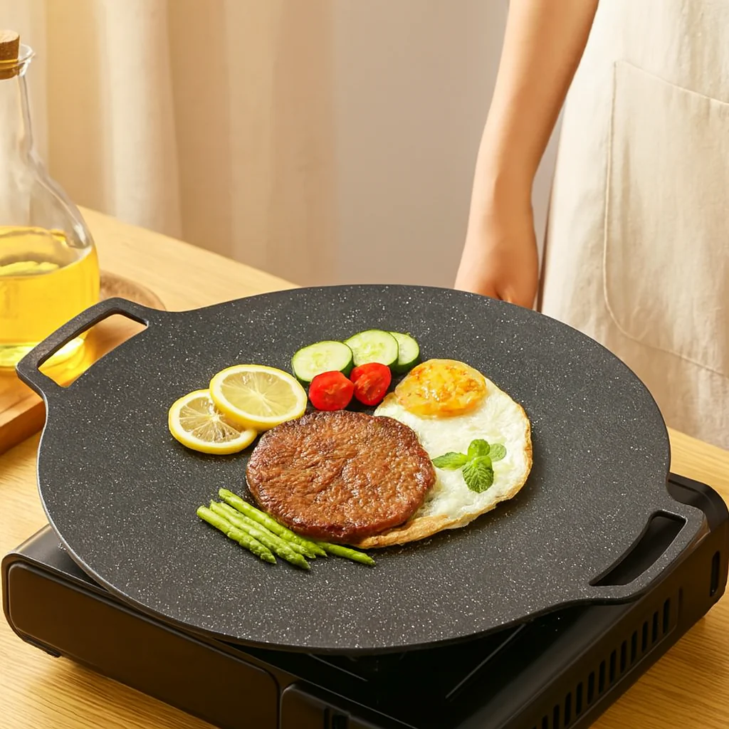 Grilvara | Runde Grillpfanne aus Eisen mit Antihaftbeschichtung - Image 2