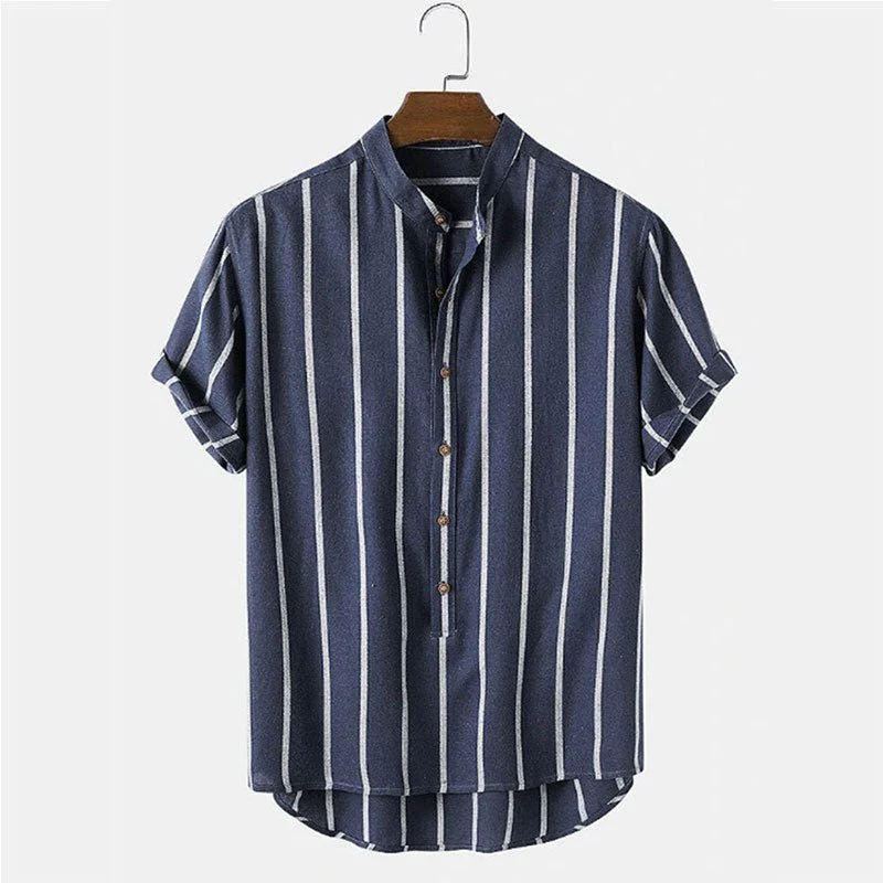 Gustav Gestreiftes Kurzarmhemd mit Shorts Set