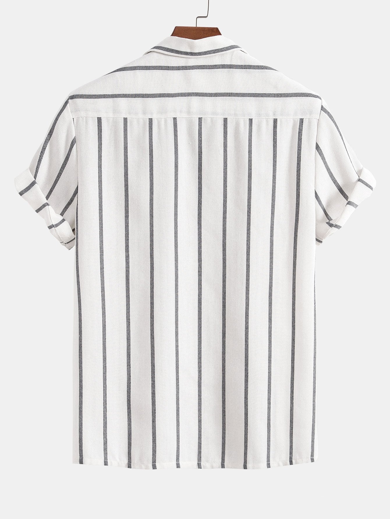 Gustav Gestreiftes Kurzarmhemd mit Shorts Set - Image 4