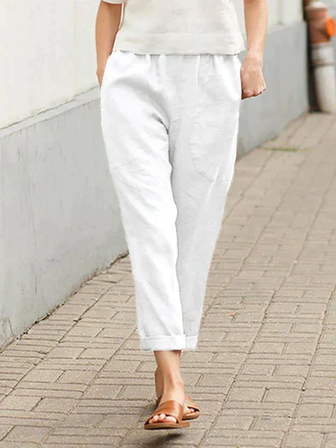 HAILEY - Unifarbene gerade Hose - Image 3