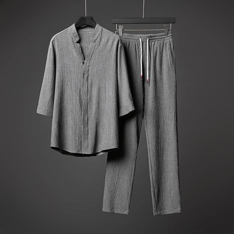 HAINES - LOCKERES HEMD UND GERADE HOSE SET - Image 3