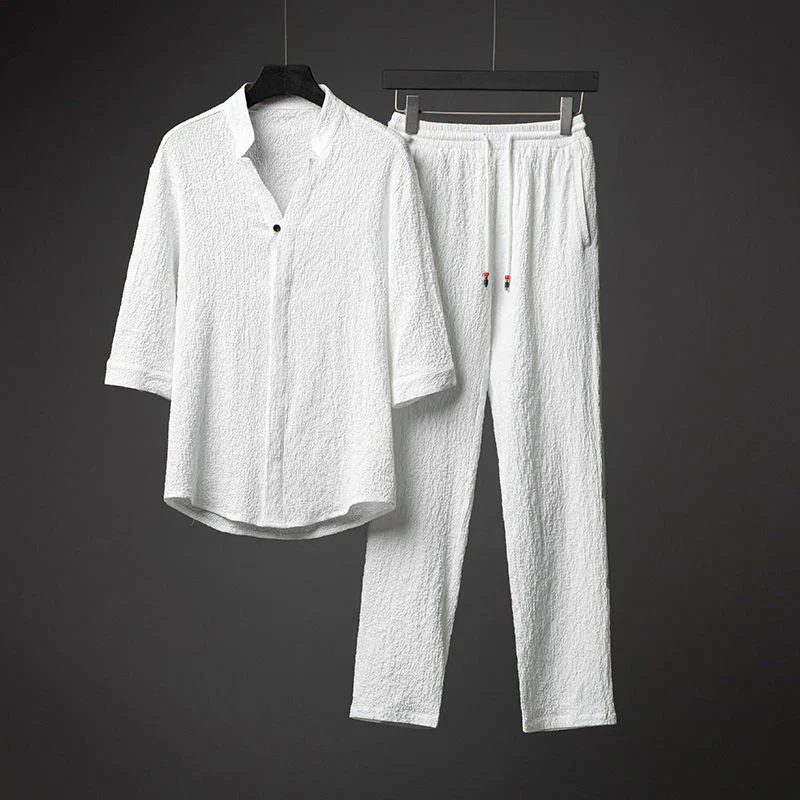 HAINES - LOCKERES HEMD UND GERADE HOSE SET - Image 4
