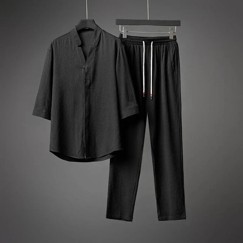 HAINES - LOCKERES HEMD UND GERADE HOSE SET - Image 5