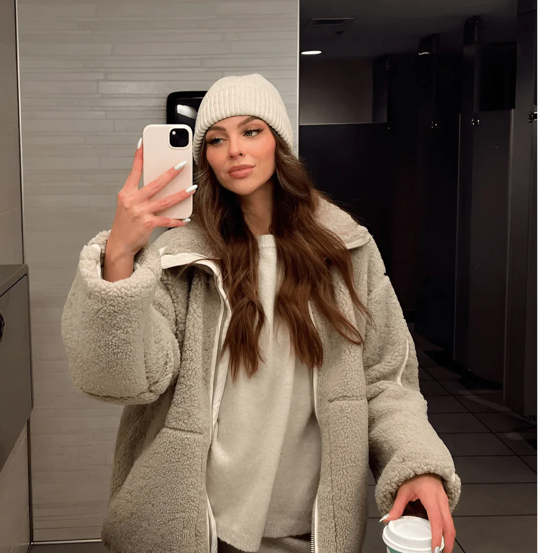 Haisley Flauschige Oversized-Jacke - Image 2