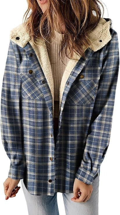 HALLE - KARIERTE JACKE MIT KAPUZE - Image 5