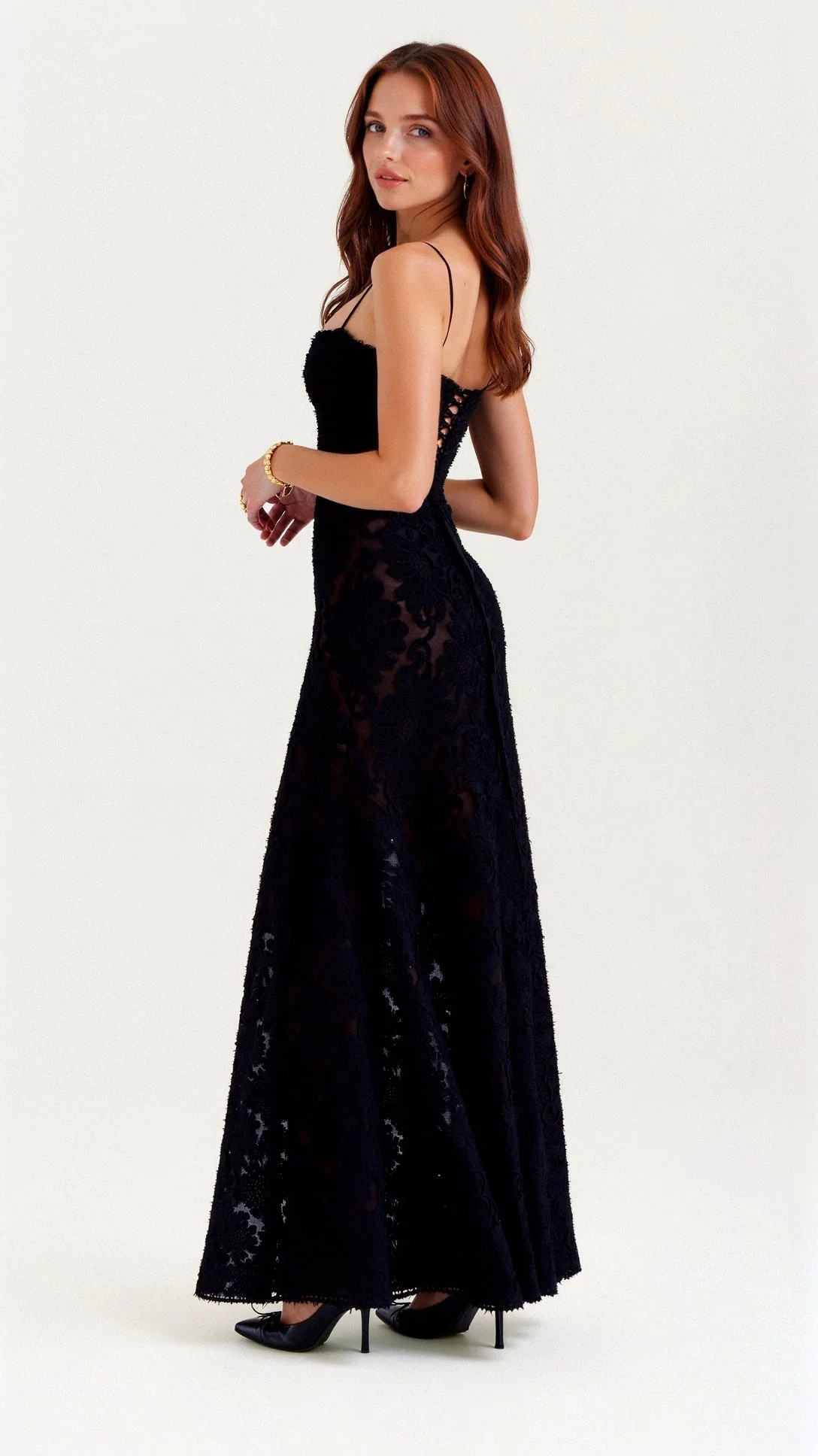 Hannah Floral Transparentes Maxikleid - Image 3