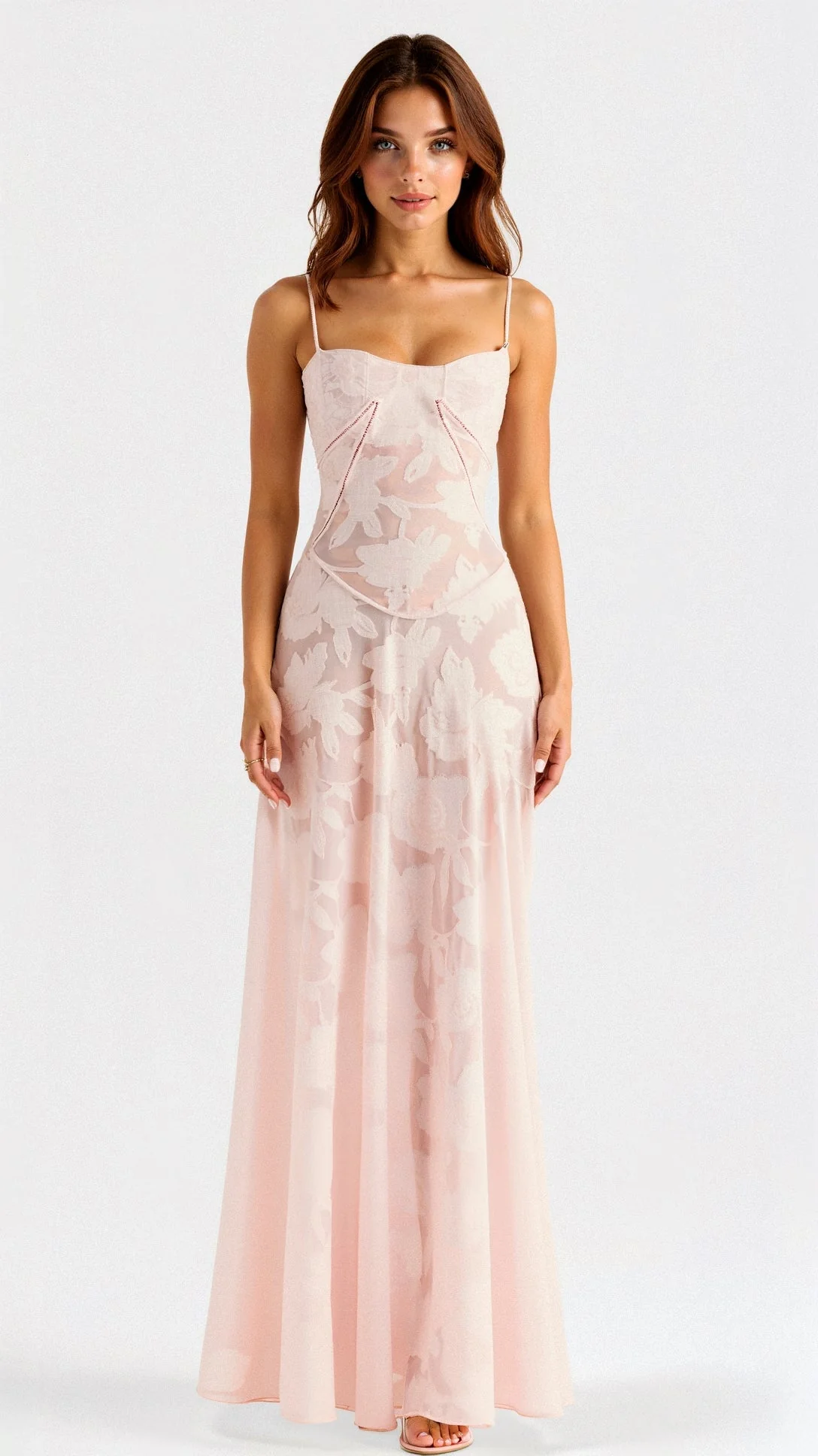 Hannah Floral Transparentes Maxikleid - Image 5