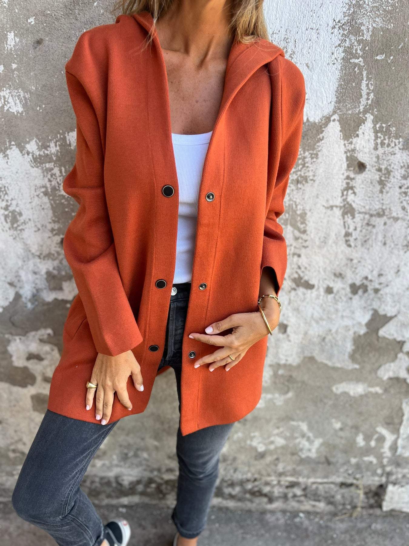 Hanneke™ | Sommerblazer mit Knöpfen und Kapuze - Image 8