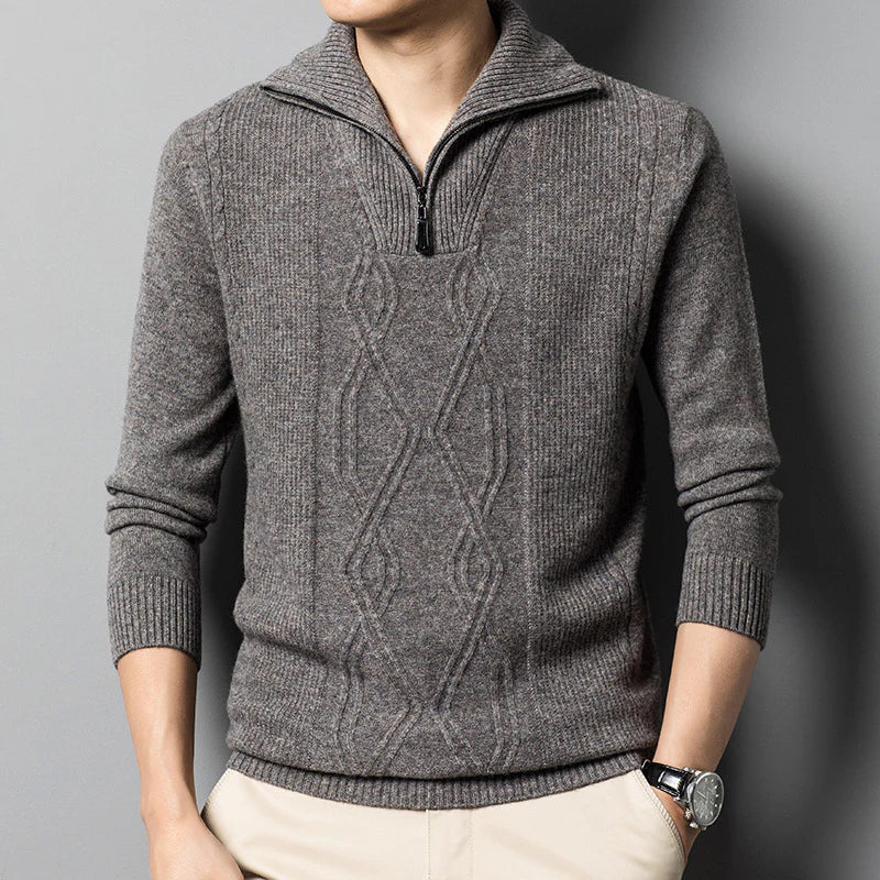 HANS - STRICKPULLOVER AUS WOLLE MIT REISSVERSCHLUSS - Image 13