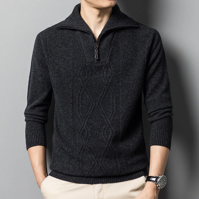 HANS - STRICKPULLOVER AUS WOLLE MIT REISSVERSCHLUSS - Image 15