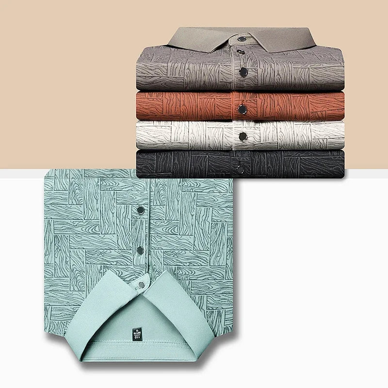 HARALD - POLOSHIRT MIT HOLZMASERUNG-MUSTER - Image 6