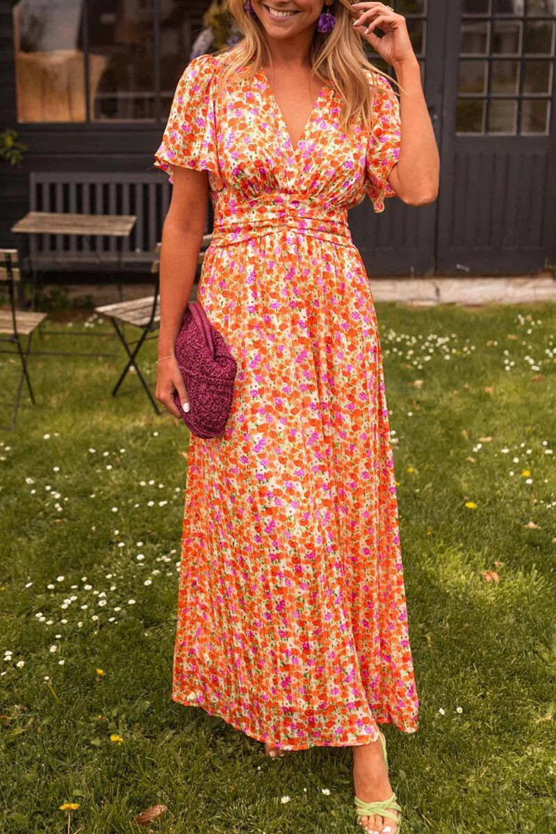 Harlow - Süßes geblümtes Kleid mit V-Ausschnitt - Image 4