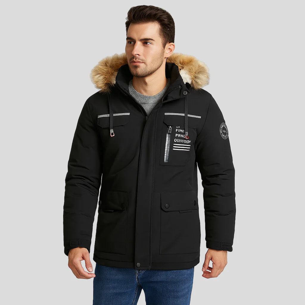 Harrison | Wasserdichte Steppjacke mit Kunstfellkapuze - Image 4