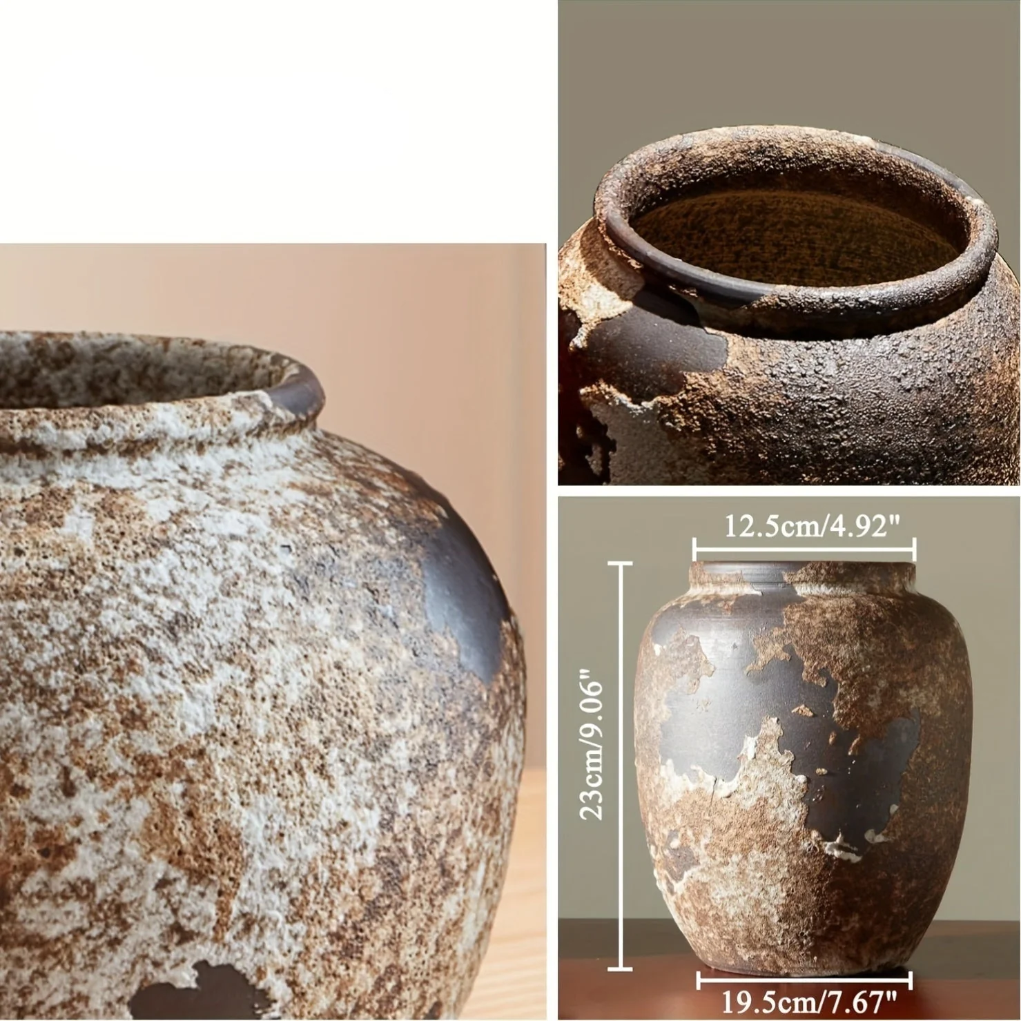 Harvest Bloom Dekorative Vase – Künstlerisches Design mit Texturierter Oberfläche und Fruchtinspirierter Stiele - Image 5
