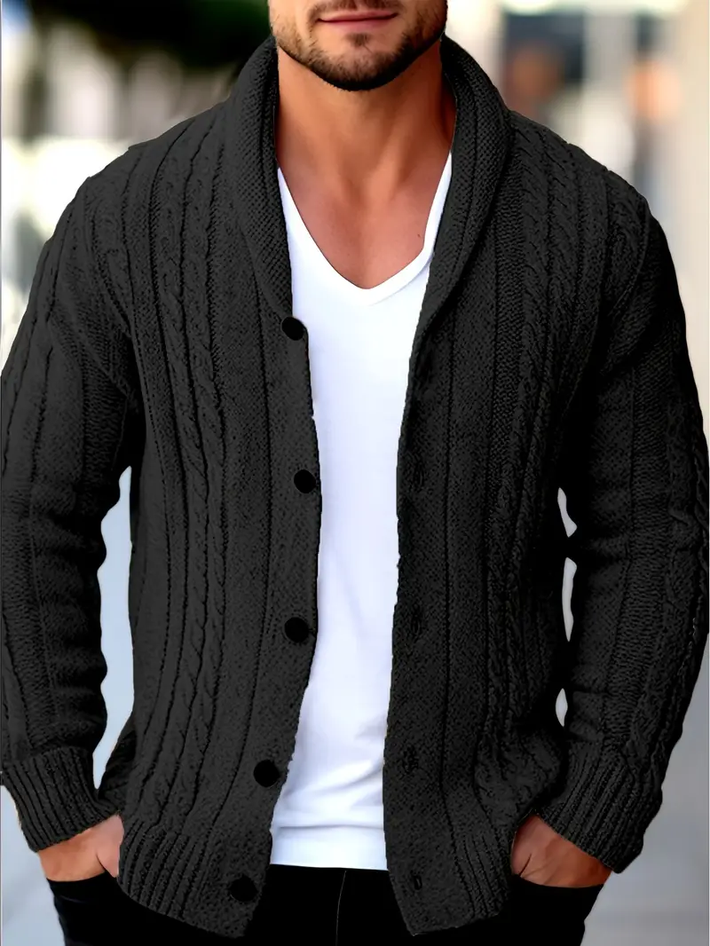 Hatem - Lässiger Strickcardigan Mit Langen Ärmeln - Image 8
