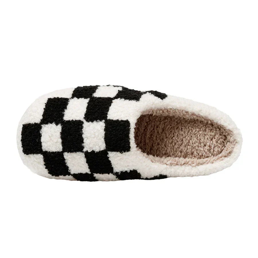 Hausschuhe Schachbrett Muster Unisex | Warm & Rutschfest