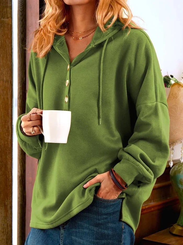 HEDWIG - SWEATSHIRT MIT KNÖPFEN UND KAPUZE - Image 5