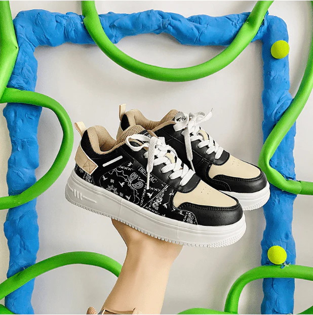 Heidi Bedruckte Plateau-Sneakers - Image 3