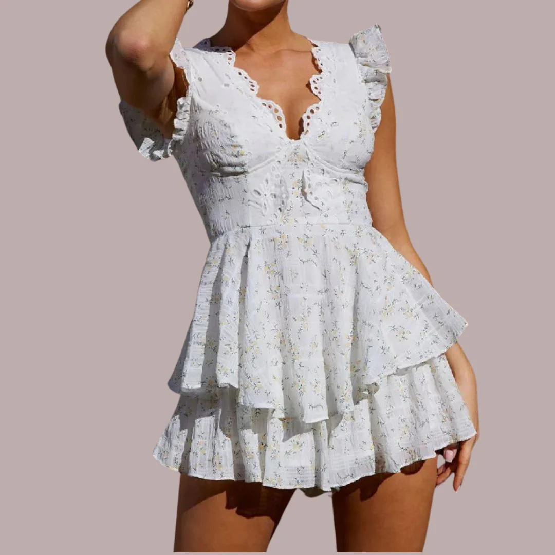 Heidi | Lochstickerei Minikleid