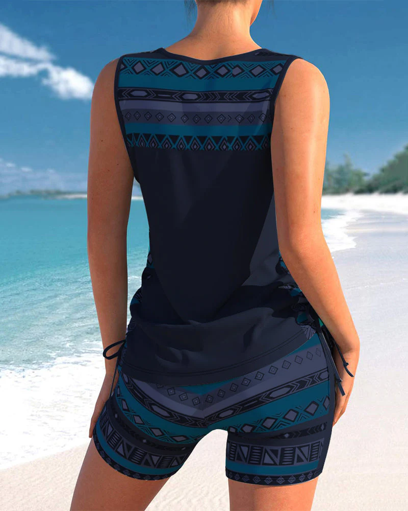 Helena - Tankini mit geometrischem Muster und V-Ausschnitt - Image 15