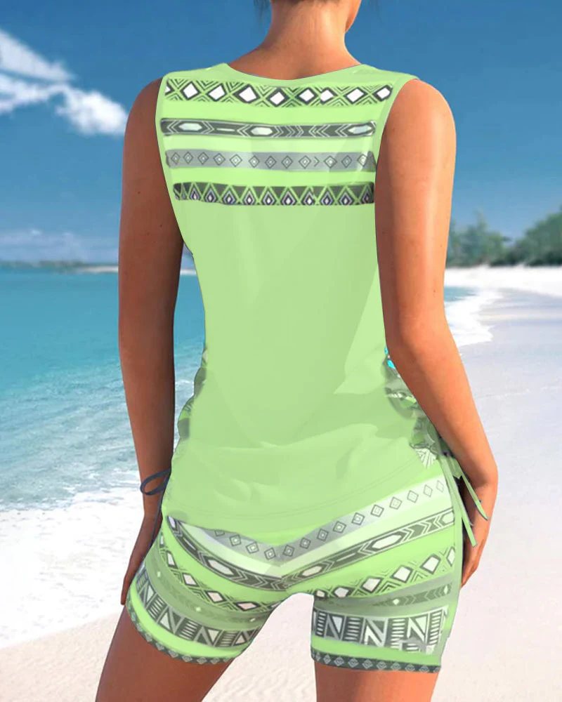 Helena - Tankini mit geometrischem Muster und V-Ausschnitt - Image 17