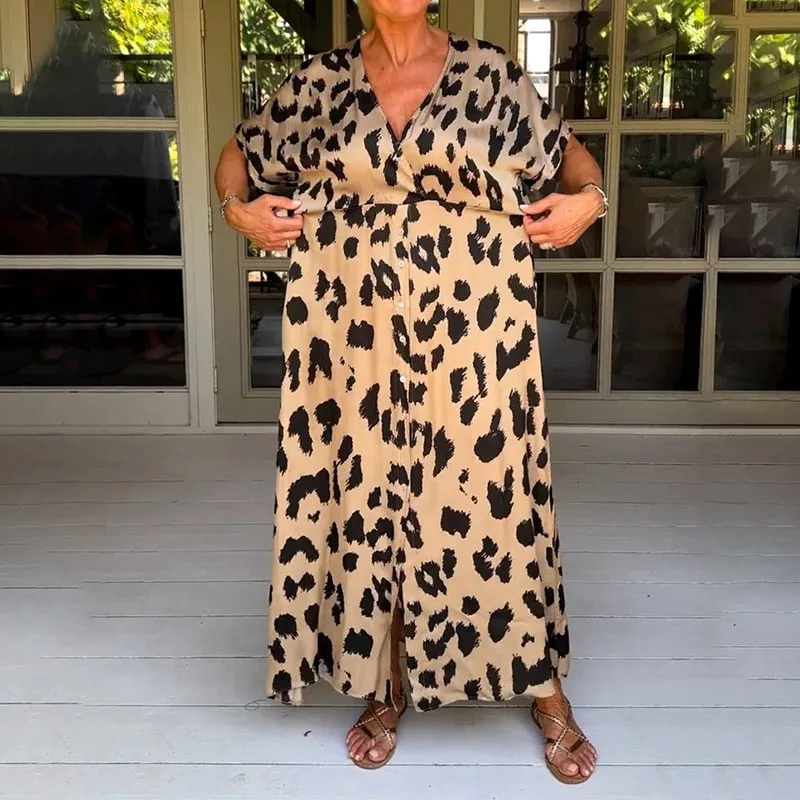 Helga - Maxikleid mit Leopardenmuster - Image 2