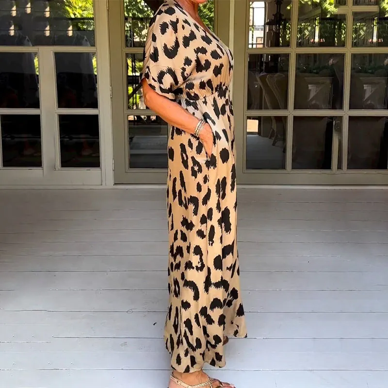 Helga - Maxikleid mit Leopardenmuster - Image 4