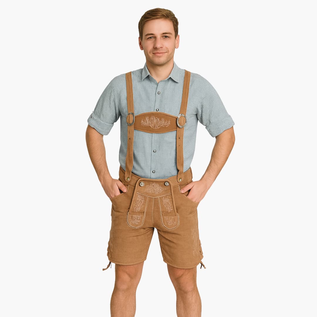 Helle Lederhose mit Hemd für Herren - Oktoberfest 2025 - Image 3